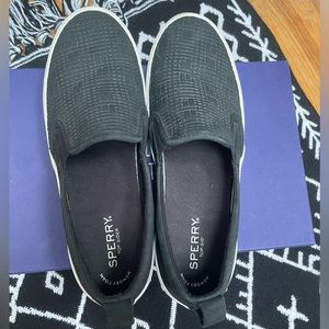 Black Sperry sneakers
